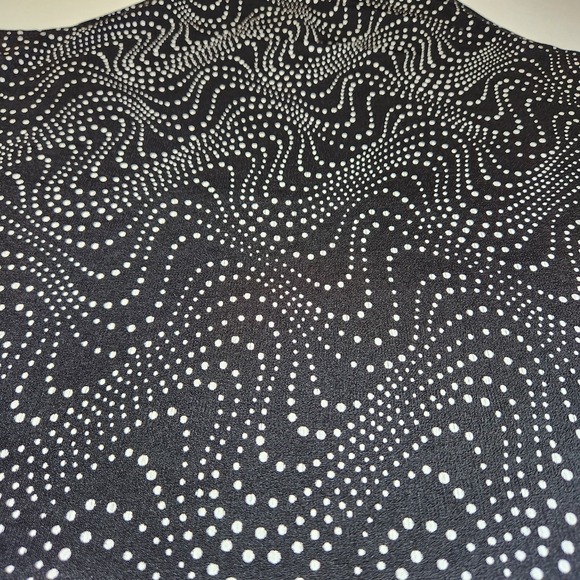 Vintage 90s Stephen & Casey Black White Abstract Dot Sleeveless Top M USA - Picture 4 of 6